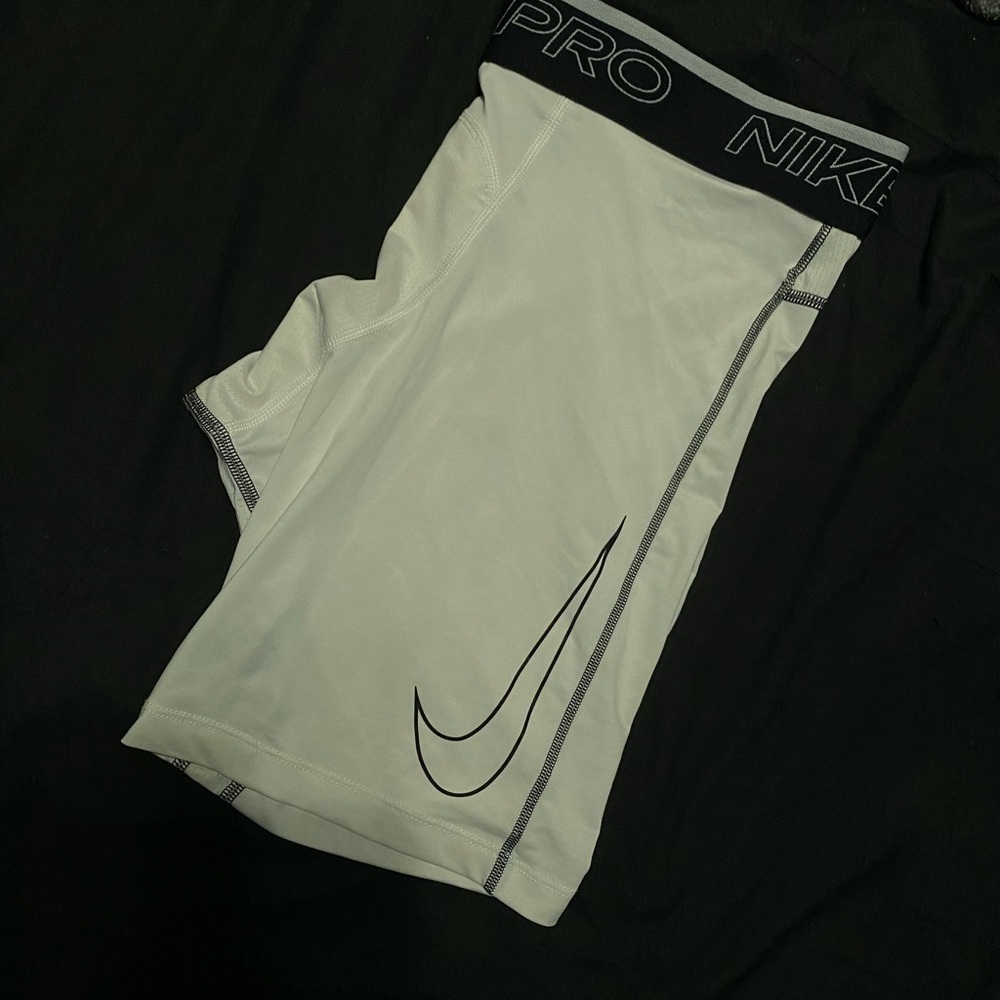 Nike White Compression Shorts